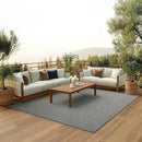 Nourison Home Positano Charcoal 8' x 10' Area Rug, Modern, Solid, Indoor/Outdoor, Easy Cleaning, Non Shedding, Bed Room, Living Room, Deck, Backyard by CozyNest Decor