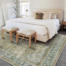 Washable Area Rug 9'x12' Boho Design Non-Shedding Easy Care Ideal for High Traffic Areas in Living Room Bedroom Office Coffee Table Kitchen Large Carpet by TinyTreasures Baby Boutique
