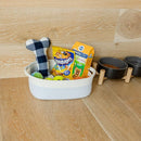 NaturalCozy 5-Piece Rectangle Storage Basket Set- Natural Cotton Rope Woven Baskets for Organizing! Small Basket for Montessori, Baby Nursery, Dog Toy Baskets, Cat Toy Box, Bathroom Organization Bin by TinyTreasures Baby Boutique