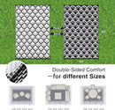 OLANLY Reversible Outdoor Rug 6x9 ft Clearance, Waterproof Outdoor Plastic Straw Rug with Interlacing Pattern, RV Mat for Patio, Camping, Balcony, Deck, Backyard, Black & White by CozyNest Decor