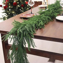 2PCS 9FT Christmas Garland Norfolk Pine Garland Real Touch Artificial Greenery Garland for Mantle Fireplace Table Indoor Outdoor Decor (Normal) by CozyNest Decor