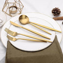 40 Piece Gold Silverware Set for 8, Terlulu Stainless Steel Flatware Set, Gold Cutlery Set Utensils Set, Tableware Include Forks Knives Spoons for Home Kitchen Restaurant Wedding, Satin Finish by CozyNest Decor