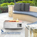 SereneLife Propane Fire Pit Table, 40,000 BTU Outdoor Square Gas Fire Pit with Cover, Weather-Resistant Metal, Adjustable Flame, Lava Rock Set, Ideal for Patio, Backyard & Terrace (30” x 30” x 11”) by GreenHaven Gardens