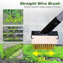 Walensee 3-in-1 Crack Weeder & Moss Remover Brush with 66.5-Inch Adjustable Handle, Weed Puller with 2 Replaceable Brush Heads and Scraper for Deck, Patio, Walkway, Driveway Crevice Cleaning Tool by GreenHaven Gardens