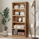 70 in Tall Bookcase, White Bookshelf Open Storage 5-Tier Shelves, 33 inch Wide Floor Standing Indoor Furniture, Book Cases for Home School Library Office Bedroom Kids, Oak 5 Tiers by CozyNest Decor
