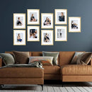 Sheffield Home 9 Piece Gallery Wall Frame Set, 11x14 Inch, Gold by CozyNest Decor