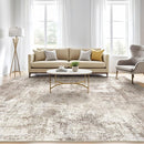5x7 Area Rugs Living Room: Washable Large Abstract Soft Rug Stain Resistant Indoor Floor Non-Slip Accent Carpet for Women Modern Home Enthusiasts Aged 25-45 - Bedroom Nursery Playroom- Beige Brown by TinyTreasures Baby Boutique