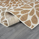 Beverly Rug Outdoor Rug 9x12 Modern Exotic Tropical Leaf Area Rugs for Indoor and Outdoor Patio Deck Porch Garden Water Resistant Washable Outside Carpet (9 x 12 Beige) by GreenHaven Gardens