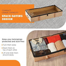 storageLAB Under Bed Storage Containers, Closet Organizers with Sturdy Handles for Clothes, Comforters, and Accessories, Use Under or at the End of the Bed - 2 Pack, Reinforced, Beige by CozyNest Decor