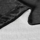 Amazon Basics Reversible Sherpa Throw Blanket, Black, 50"x60" by CozyNest Decor