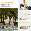 KUB Toddler Scooter for Kids Ages 2+, 3 Wheel Kick Scooter with LED Light-Up Wheels, Adjustable Height Handlebar, Lean-to-Steer, Anti-Slip Deck, Easy-Fold Design, Gift for Boys and Girls by TinyTreasures Baby Boutique