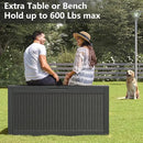 100 Gallon Deck Box Lockable Resin Outdoor Storage Box waterproof Outdoor Container for Patio Furniture Cushions, Pillow by CozyNest Decor