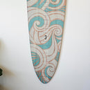 Wooden Surfboard Wall Decor Growth Chart - Surf Board Decor for Kids Room, Wooden Growth Chart for Wall, Surfboard Wall Art, Surfboards for Decoration - Teal Wave (9.5"x 45") by TinyTreasures Baby Boutique