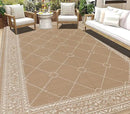 HEBE Outdoor Rug Waterproof 9x12, Reversible Plastic Straw Rug RV Camping Rug, Indoor Outdoor Patio Mat Clearance, Outside Carpet for Porch,Deck,Camper,Balcony,Backyard,Picnic by GreenHaven Gardens
