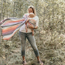 Hip Baby Wrap Ring Sling Baby Carrier for Infants and Toddlers - 100% Soft Cotton Baby Wraps Carrier for Babies 8-35 lbs - Perfect Baby Shower Gifts Moms and Dads - Nursing Cover (Rainbow Honeycomb) by TinyTreasures Baby Boutique
