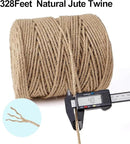 Natural Jute Twine,328 Feet 4mm Hemp Twine Rope for Gift Wrapping Craft Plant Garden Christmas Handmade Arts Decoration Packing String Home Decor by GreenHaven Gardens