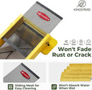 Kingsyard Metal Mesh Bird Feeder for Outdoors Hanging, Finch Feeder for Nyjer/Thistle, Sliding Mesh & Built-in Perch, Recycled Plastic, Yellow by CozyNest Decor