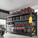 8000LBS Metal Steel Storage Shelves - 68" W Black 4 Tier Heavy Duty Rack Commercial Industrial Shelving with Adjustable Shelf for Basement Garage Warehouse - 68" W x 24" D x 63.4" H by GreenHaven Gardens