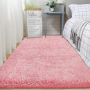 2x6 Runner Rug for Bedroom: Fluffy Shag Soft Washable Rugs Small Fuzzy Plush Indoor Carpet for Hallway Bedside Dorm Kids Girls Boys Room (Pink, 2'x6') by TinyTreasures Baby Boutique