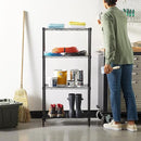 Amazon Basics 4-Shelf Steel Wire Storage Rack, Adjustable, Sturdy, Easy Assembly, 13.4 D x 23.2 W x 48 H in, Black by CozyNest Decor