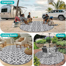 HEBE Outdoor Rug Waterproof 8ft, Plastic Straw Rug Camping Rug, Reversible Outdoor Patio Rugs RV Mat Clearance, Indoor Outside Floor Carpet for Porch,Deck,Camper,Balcony,Backyard by GreenHaven Gardens