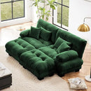 Modular Sectional Sofa, Cloud Couch U Shaped Sectional Couches for Living Room, Green Couch Oversized Loveseat with Movable Ottoman, Modern Deep Seat Sofa with Throw Pillows, Chenille by CozyNest Decor