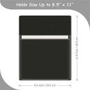 Magnetic Pocket 4 Pack – Self-Adhesive Magnetic Storage Pouch for Documents, Notes & Tools, Strong Magnet Backing for Fridge, Whiteboards, and Metal Surfaces (Black 4Pcs) by CozyNest Decor