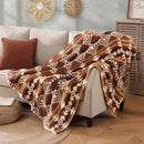 CASAAGUSTO Boho Sherpa Blanket, Aztec Twin Blanket,Ultra Soft, Warm, Cozy, Plush, Thick Fleece Throw Blanket for Couch, Bed, Sofa (Terracotta 60 * 80 Inch) by CozyNest Decor