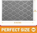 Door Mat Outdoor, 24x36, Welcome Mats for Entryway, Front Doormat for Home Entrance, Indoor Floor Mat, Durable, Non-Slip, Boot Scraper, Catches Muddy and Dirt(Grey) by CozyNest Decor