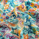 Boho Blanket Throw Quilt, 100% Cotton Soft Light Weight Throw Blankets for Summer, 90"x98" Farmhouse Flower Decorative Blankets, All Season Rustic Reversible Bohemian Throw Quilt by CozyNest Decor