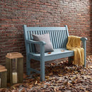 Psilvam Garden Bench, 2-Person Poly Lumber Patio Bench, All-Weather Outdoor Bench That Never Rot and Fade, Memorial Bench, Suit for Garden, Porch and Park(Blue) by CozyNest Decor