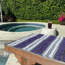 Del Mex Classic Mexican Blanket, Large Authentic Woven Falsa Throw (70"x50"), Artisan Southwest Décor for Beach, Yoga, Outdoors (Purple) by CozyNest Decor