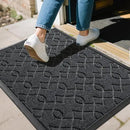 Yimobra Front Door Mat, Waterproof All-Weather Welcome Matt Outdoor Indoor, Non-Slip Low Profile Outdoor Mats for Front Door Outside Entrance, Patio Porch Entryway Mat, 29.5x17, Black Grey by CozyNest Decor