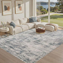 Area Rug for Living Room: 7x9 Washable Neutral Abstract Modern Soft Rugs Non Slip Indoor Floor Stain Resistant Large Carpet for Bedroom Dining Room Office Nursery - Gray by TinyTreasures Baby Boutique