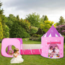 Princess Play Tent Set with Dress Up Tunnel, Castle Playhouse - Glow in The Dark Stars, Birthday Gift for Girls Age 3-7 by TinyTreasures Baby Boutique