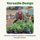 Epic Gardening 5-in-1 Modular Galvanized Raised Garden Bed Kit, 30" Short Metal Planter Box, Durable Aluzinc Steel Raised Garden Bed Outdoor for Vegetables, Herbs, Flowers & Fruits - Round Light Clay by GreenHaven Gardens
