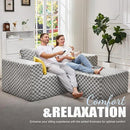 Hobestluk Modular Sectional Sofa 3 Seater Modular Sofa Couch (Plush Grey, Loveseat with Chaise) by CozyNest Decor