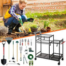 PLKOW Garden Tool Organizer with Wheels, Garden Tool Rack, Yard Tool Holder for Rakes, Shovel, Fertilizer, Garden Tool Storage for Garage, Shed, Outdoor by GreenHaven Gardens
