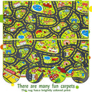 Kids Car Rug Play Mat (2.6x5 Feet) x2pcs, City Road Track Rug for Kids Race Car Track Carpet & Educational by TinyTreasures Baby Boutique