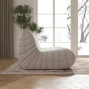 Big Bean Bag Chairs for Adults, 3 Seater Large Bean Bag Chair Sofa, Fireside Chair Lazy Sofa Chair with High Density Comfortable Foam, Modern Bean Bag for Living Room, Bedroom, Office (Beige) by CozyNest Decor