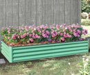 Domi Galvanized Raised Garden Bed, Outdoor Planter Garden Boxes Large Metal Planter Box for Gardening Vegetables Fruits Flowers, Green (6x3x1ft) by GreenHaven Gardens