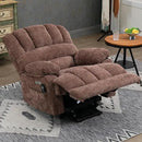 Large Power Lift Recliner Chair with Massage and Heat for Elderly, Ergonomic Backrest, Infinite Adjust, 2 Side Pockets,USB and Type-C Ports, Chenille Brown by CozyNest Decor