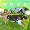 Climbing Dome, 10FT Dome Climber with Hammock & Swing for Kids 3-10, Kids Outdoor Jungle Gym Supports 1000lbs, Easy Assembly Playground Jungle Gym Backyard Play Equipment, Yellow+Green by TinyTreasures Baby Boutique