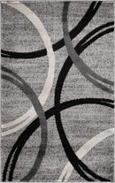 Rugshop Modern Wavy Circles Design Area Rug 2'7" x 4' Gray by TinyTreasures Baby Boutique