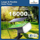 Solar Lights Outdoor Waterproof: IP65 Led Spot Light Decorations for Garden Patios - 3 Lighting Modes Solar Powered for Yard - Dust to Dawn Uplighting Landscape Pathway Drive 2PC White by GreenHaven Gardens