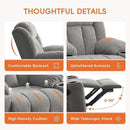 Rocker Swivel Recliner Chair for Adults, Overstuffed Large Manual Recliner Glider with Massage and Heat, Comfy Soft Fabric Living Room Reclining Sofa Chair(Lime Gray) by CozyNest Decor