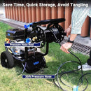 3600 PSI Gas Pressure Washer, 2.3 GPM Heavy-Duty Power Cleaner with 212CC Engine, 5 Quick-Connect Nozzles, 30FT Hose & Reel, Maintenance-Free Axial Cam Pump, for Commercial, Home Cleaning by GreenHaven Gardens