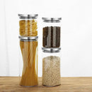 SIXAQUAE Glass Food Storage Containers Jar Stainless Steel Lids 2 Packs 1000ml Airtight Canister Organization Sets Stackable… by CozyNest Decor