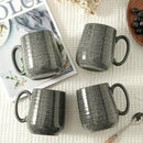 Hasense Ceramic Coffee Mugs - 15 OZ Large Coffee Cups Set of 4 with Handle for Hot Beverage, Porcelain Latte Mugs for Tea, Milk, Cocoa, Cappuccino and Mocha, Microwave and Dishwasher Safe, Grey by CozyNest Decor