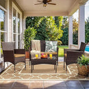GENIMO 9' x 12' Outdoor Rug for Patio Clearance, Waterproof Indoor Outdoor Plastic Straw Rugs Carpet, Reversible Outside Area Rv Mat for Camping, Balcony Porch, Deck, Picnic, Beach (Brown & Beige) by CozyNest Decor
